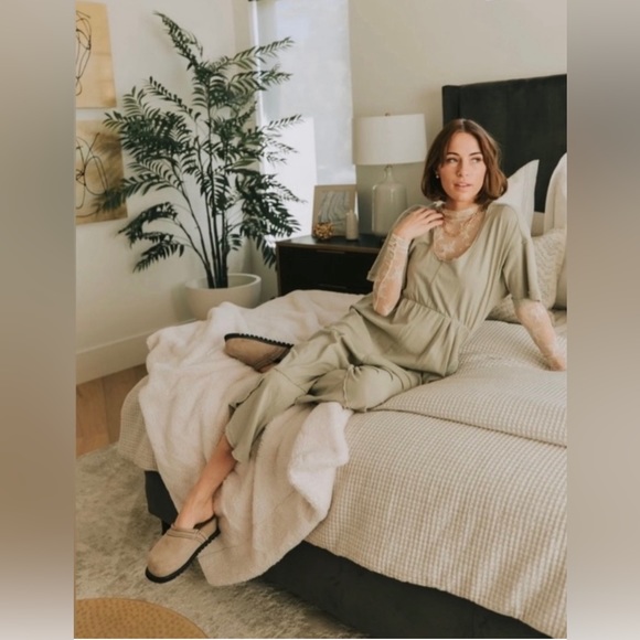 NWOT Free People Intimately Good Side Romper Lima Bean Green Size XS - Picture 2 of 15